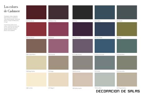 Catalogo de colores para interiores elegantes